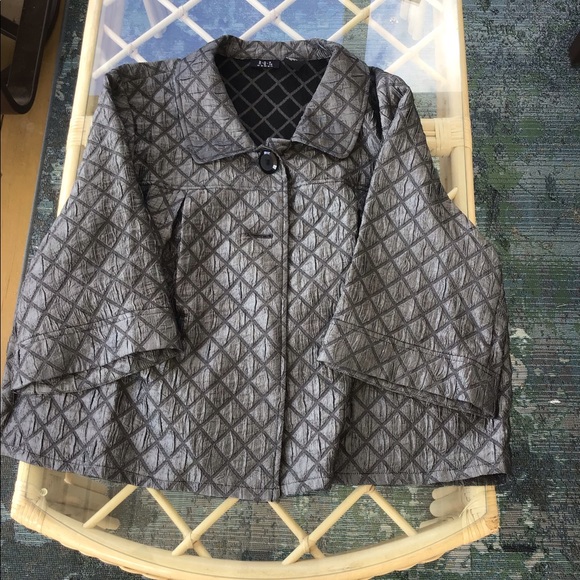 R.Q.T woman Jackets & Blazers - R.Q.T woman gray silver jacket plus size